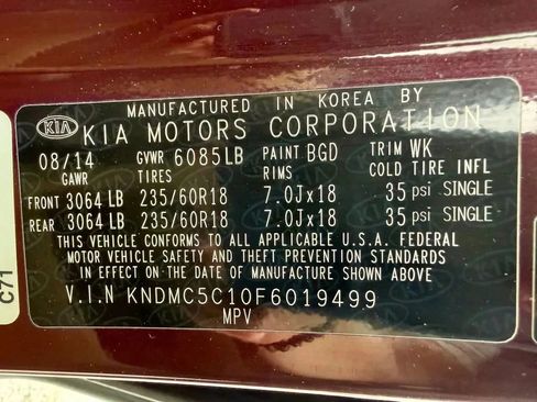 Used 2015 Kia Sedona SX FWD image 33