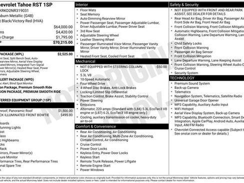 Used 2022 Chevrolet Tahoe RST w/ Luxury Package AWD/4WD image 13