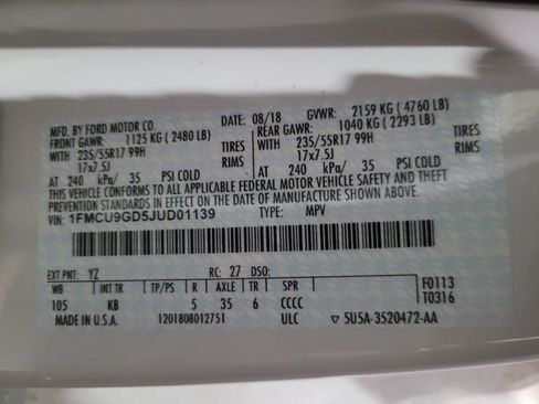 Used 2018 Ford Escape SE w/ SE Sync 3 Package image 33