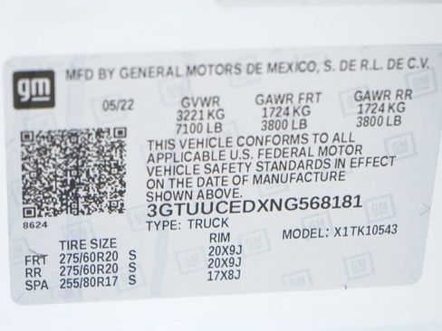 Used 2022 GMC Sierra 1500 Elevation w/ X31 Off-Road Package AWD/4WD image 48