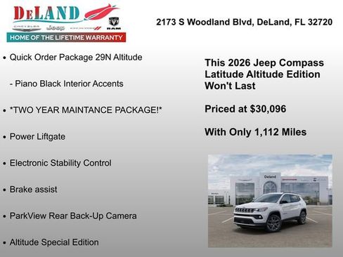 New 2026 Jeep Compass Latitude image 13