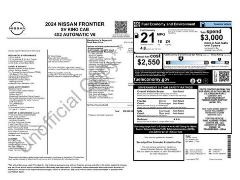 Used 2024 Nissan Frontier SV w/ SV Convenience Package image 5