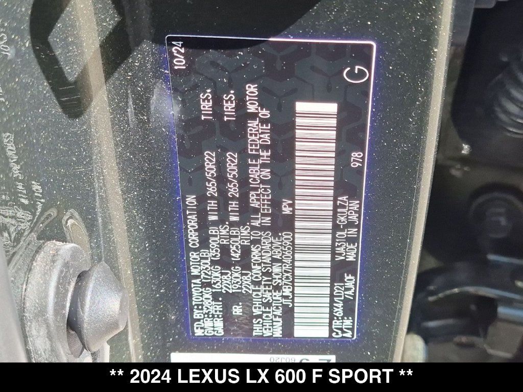 Used 2024 Lexus LX 600 F Sport AWD/4WD image 35