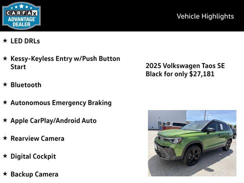 Certified 2025 Volkswagen Taos SE AWD/4WD image 4