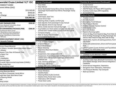 Used 2016 Chevrolet Cruze LT w/ Technology Package FWD image 31