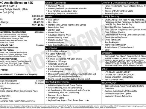 New 2025 GMC Acadia Elevation w/ Elevation Premium Package image 6