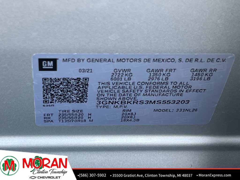 Certified 2021 Chevrolet Blazer RS w/ Enhanced Convenience Package AWD/4WD image 20