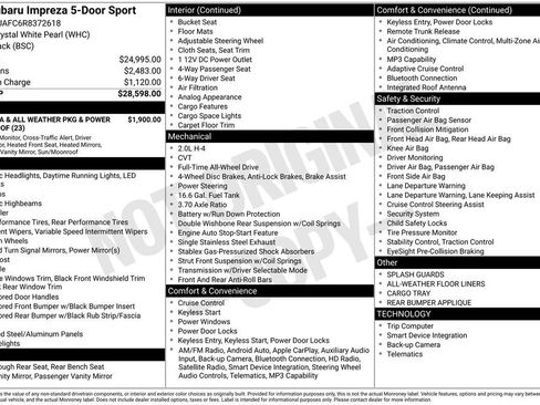 Certified 2024 Subaru Impreza 2.0i Sport AWD/4WD image 26