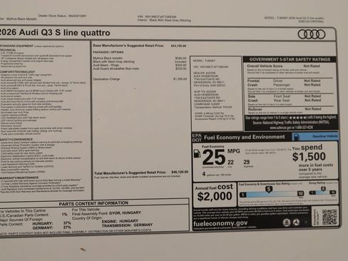 New 2026 Audi Q3 quattro 2.0T AWD/4WD image 38