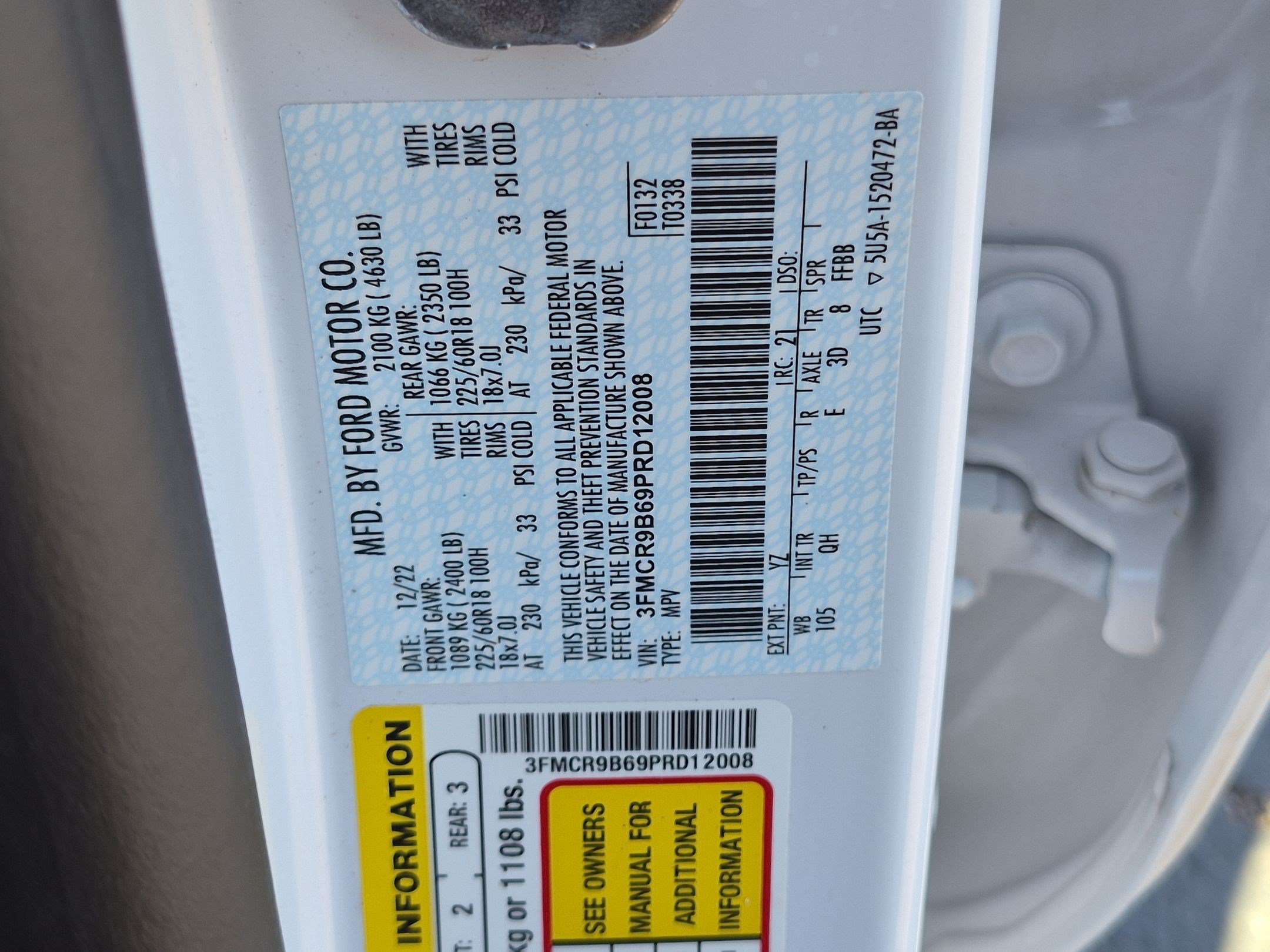 Used 2023 Ford Bronco Sport Big Bend w/ Convenience Package AWD/4WD image 33