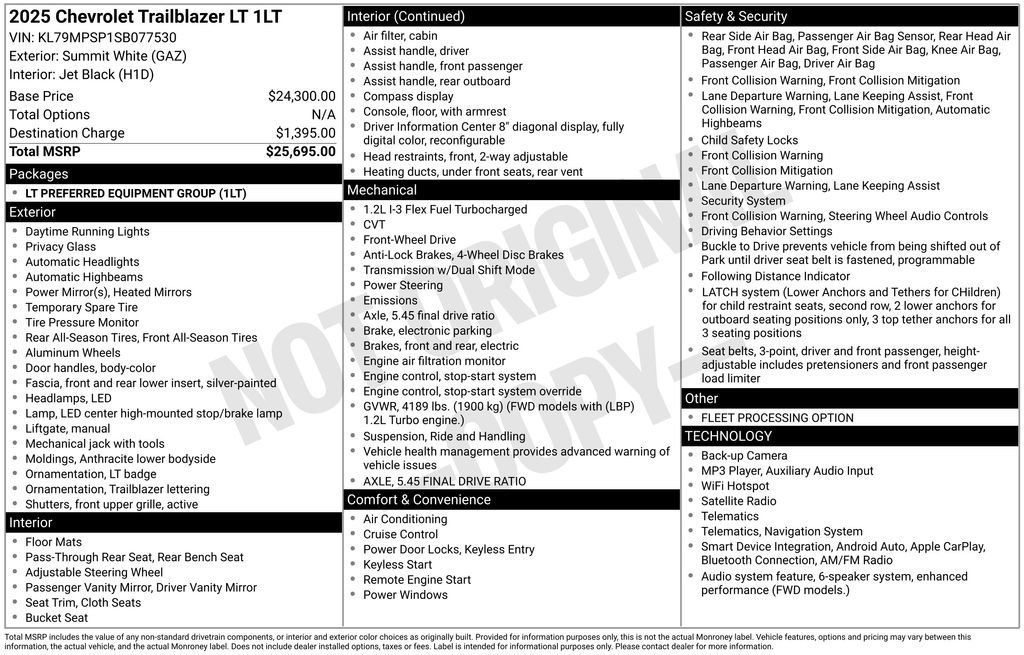 Used 2025 Chevrolet TrailBlazer LT FWD image 3