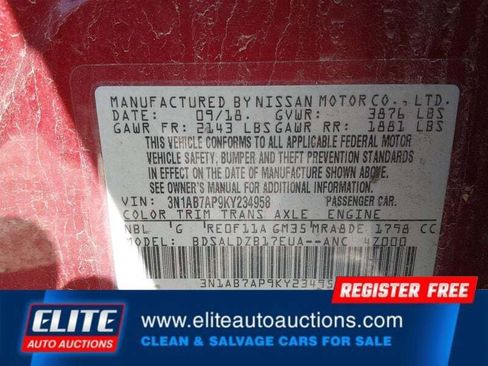 Used 2019 Nissan Sentra SV w/ Special Edition Package FWD image 17
