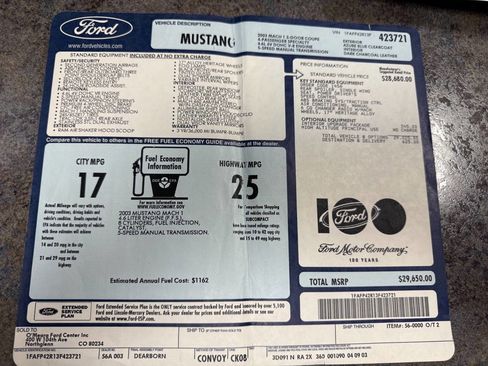 Used 2003 Ford Mustang Mach 1 image 88