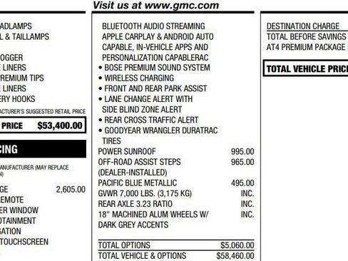 Certified 2020 GMC Sierra 1500 AT4 w/ AT4 Premium Package AWD/4WD image 2