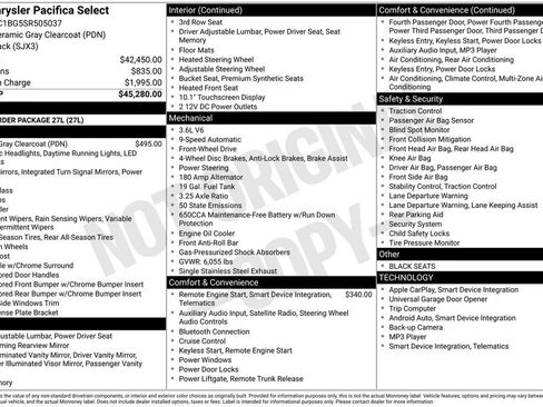 Used 2025 Chrysler Pacifica Select image 17