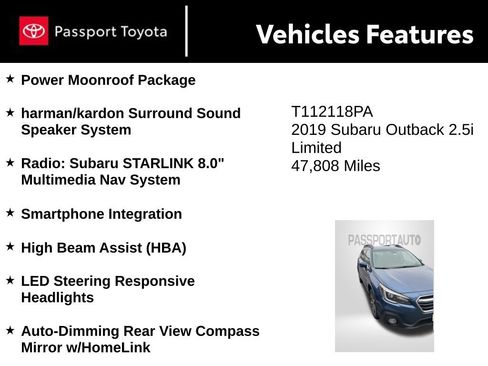 Used 2019 Subaru Outback 2.5i Limited image 5