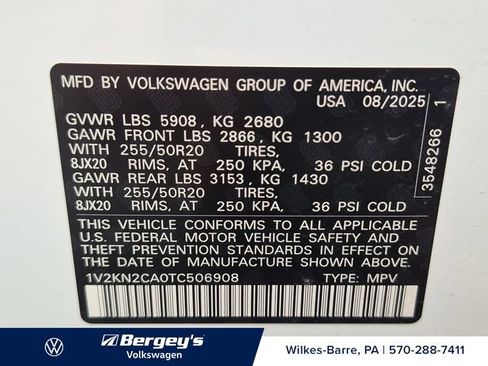 Certified 2026 Volkswagen Atlas SE AWD/4WD image 32