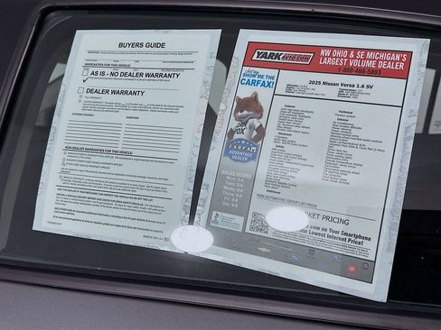 Certified 2025 Nissan Versa SV FWD image 13