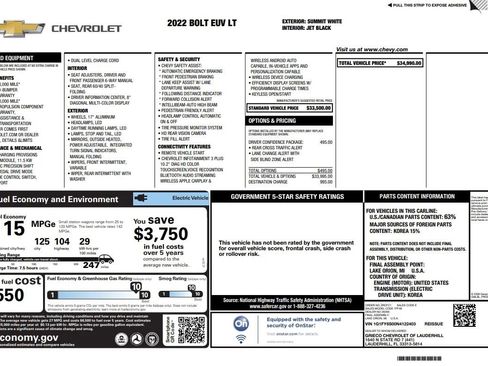Used 2022 Chevrolet Bolt EUV LT w/ Driver Confidence Package image 2