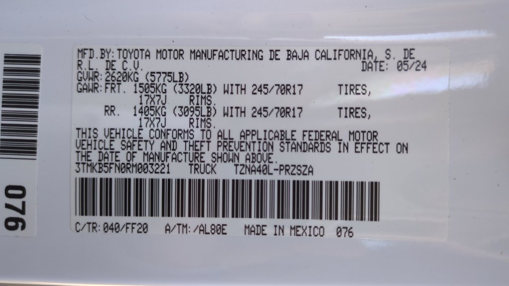 Used 2024 Toyota Tacoma SR5 w/ SR5 Upgrade Package RWD image 27