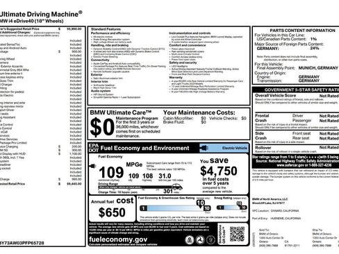 Used 2023 BMW i4 eDrive40 w/ Premium Package image 7