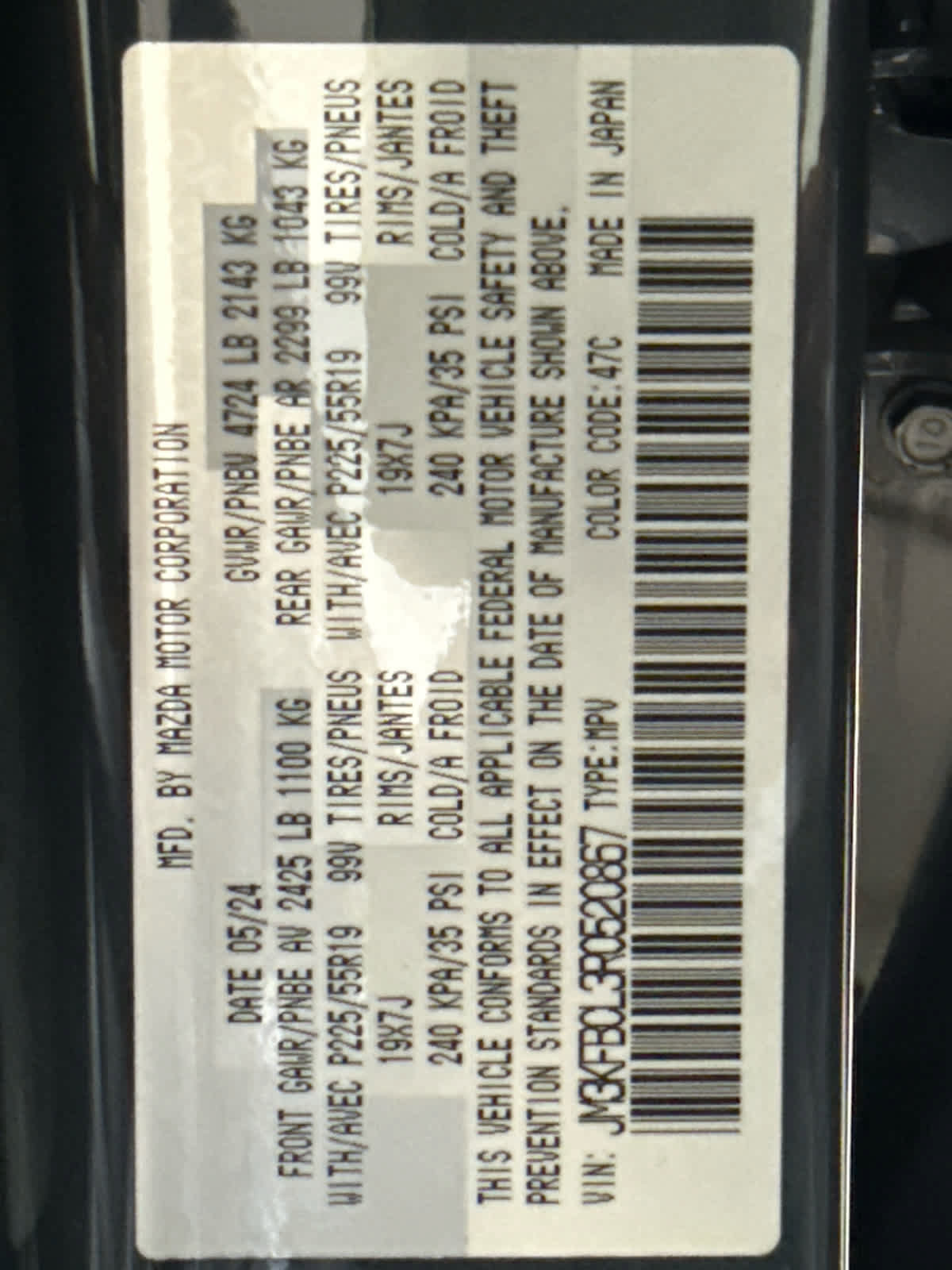 Certified 2024 MAZDA CX-5 Carbon Edition AWD/4WD image 20