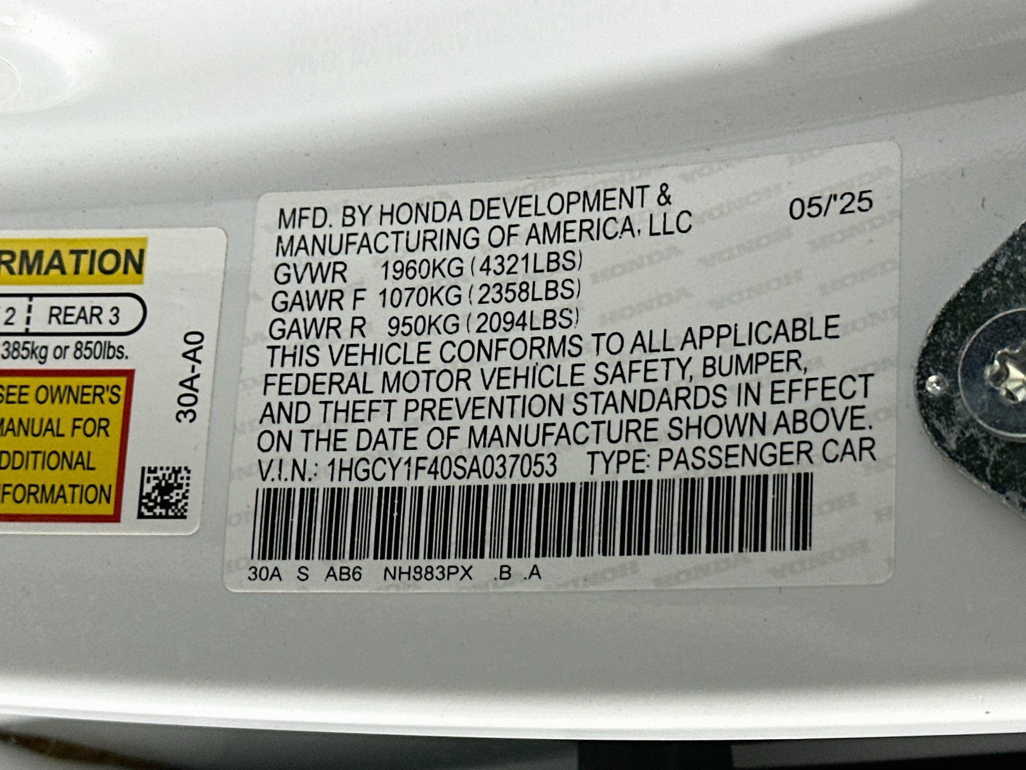 Used 2025 Honda Accord SE image 12