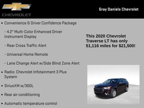 Certified 2020 Chevrolet Traverse LT image 16