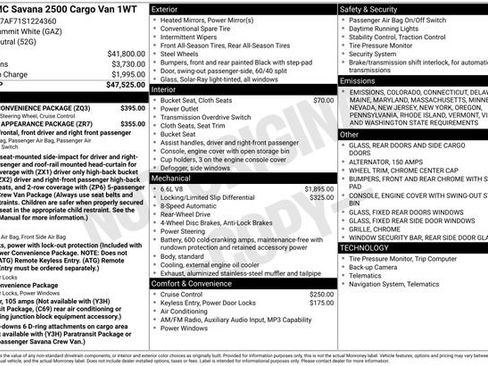 New 2025 GMC Savana 2500 Work Van w/ Driver Convenience Package image 39