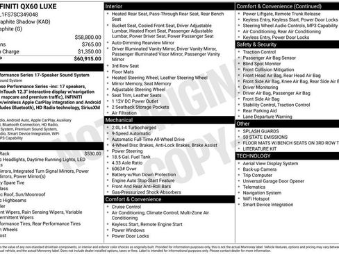 New 2025 INFINITI QX60 Luxe image 38