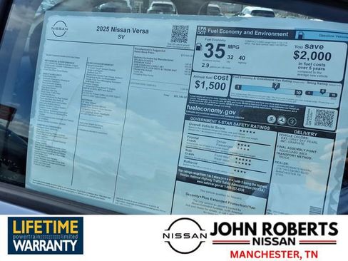 New 2025 Nissan Versa SV w/ Trunk Package image 19