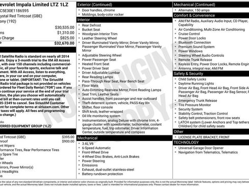 Used 2014 Chevrolet Impala LTZ FWD image 3