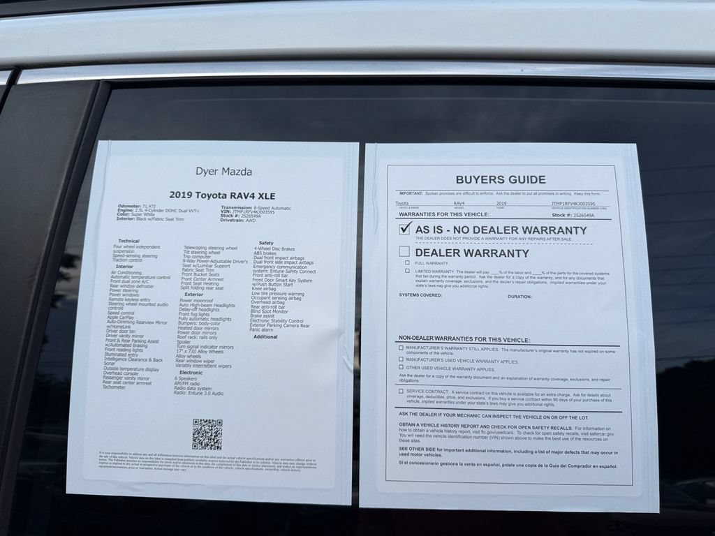 Used 2019 Toyota RAV4 XLE w/ Convenience Package AWD/4WD image 26