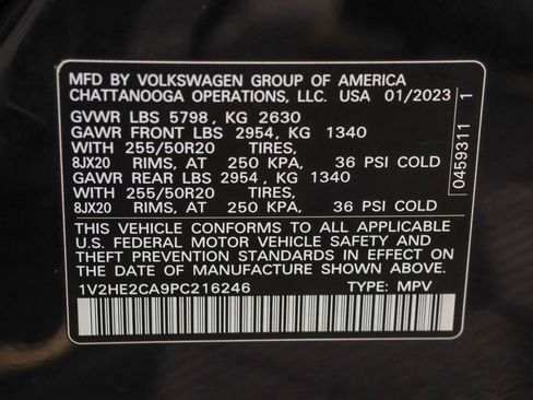 Certified 2023 Volkswagen Atlas Cross Sport SE w/ Black Wheel Package AWD/4WD image 49