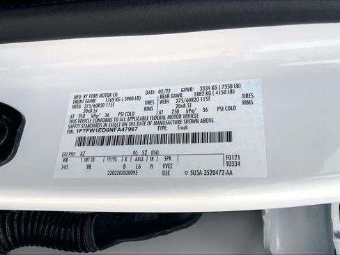 Used 2022 Ford F150 Platinum w/ Equipment Group 701A High AWD/4WD image 33