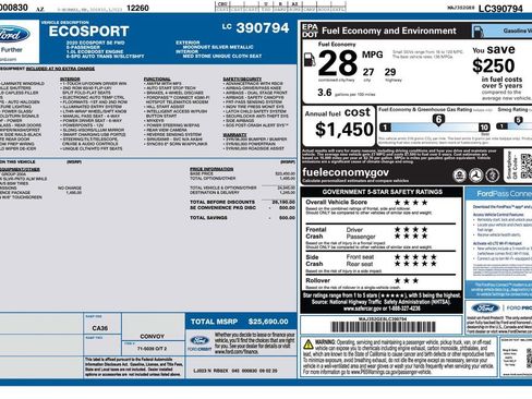 Used 2020 Ford EcoSport SE w/ SE Convenience Package image 3