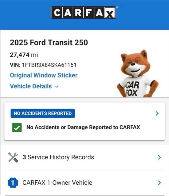 Used 2025 Ford Transit 250 148 High Roof Extended w/ Load Area Protection Package RWD image 5