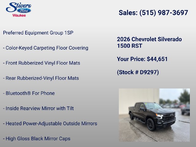 Used 2026 Chevrolet Silverado 1500 RST w/ RST Select Package AWD/4WD image 16