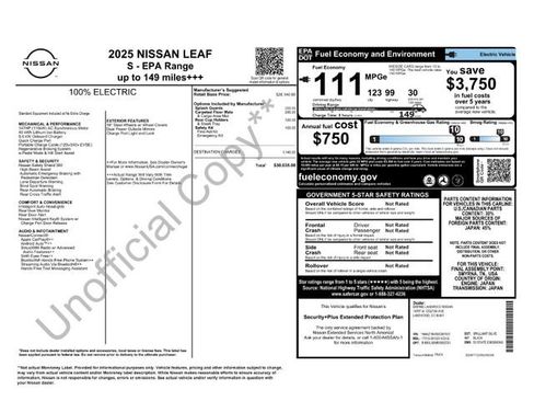 Used 2025 Nissan Leaf S FWD image 3