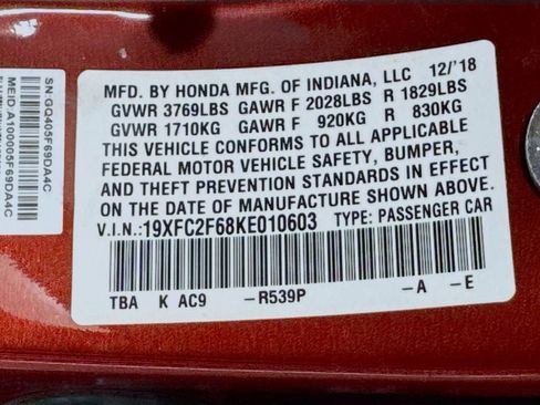 Used 2019 Honda Civic LX image 38