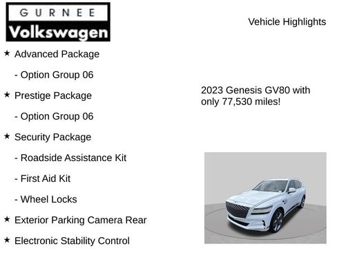 Used 2023 Genesis GV80 3.5T w/ Prestige Package AWD/4WD image 8