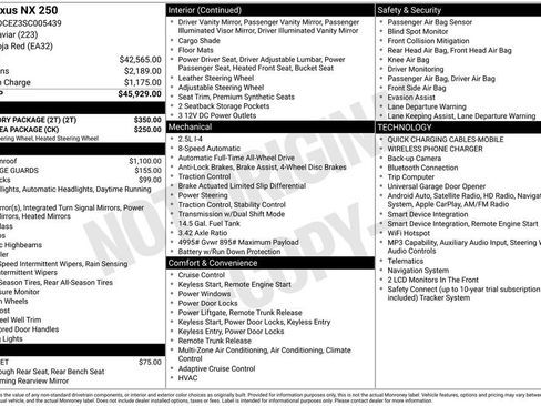 Used 2025 Lexus NX 250 AWD w/ Accessory Package (2T) image 19