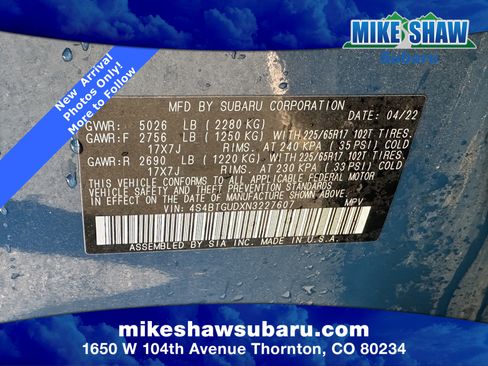 Used 2022 Subaru Outback Wilderness w/ Wilderness Package image 16