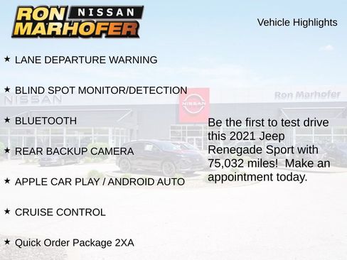 Used 2021 Jeep Renegade Sport FWD image 2