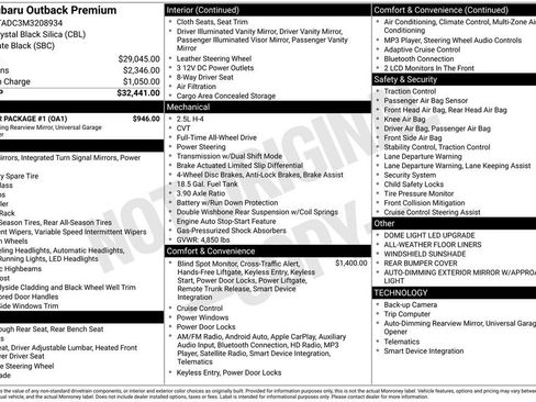 Certified 2021 Subaru Outback Premium w/ Popular Package #1 image 20