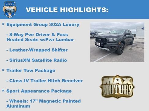 Used 2019 Ford Ranger XLT w/ Equipment Group 302A Luxury AWD/4WD image 12