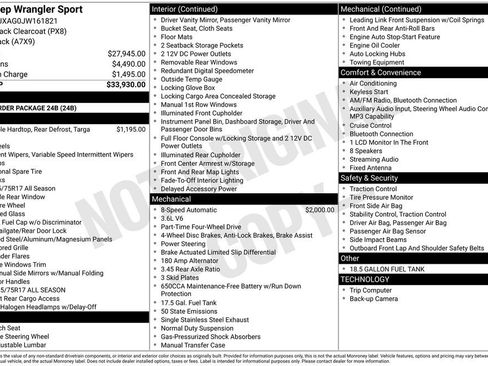 Used 2018 Jeep Wrangler Sport image 2