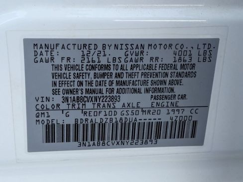 Used 2022 Nissan Sentra SV FWD image 28