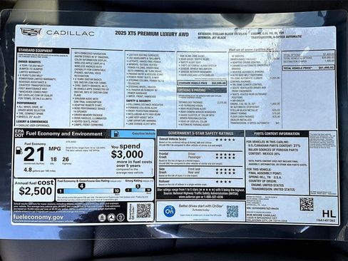 New 2025 Cadillac XT5 Premium Luxury w/ Technology Package image 14