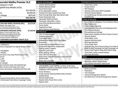 Used 2018 Chevrolet Malibu Premier w/ Premier Sun and Wheel Package image 3